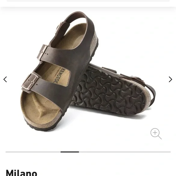 NWT Birkenstock new Milano Chocolate Brown Sandals - Picture 7 of 9
